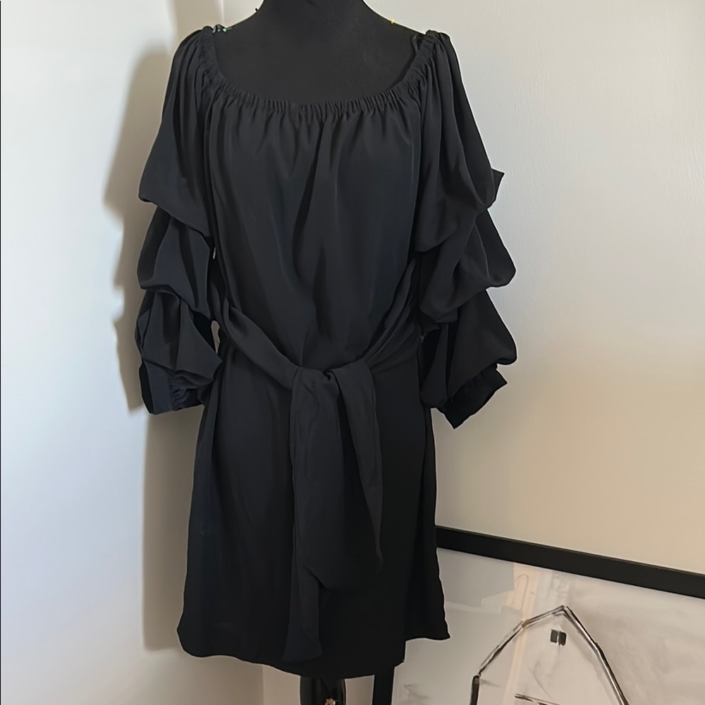 Elegant Black Ruffle Dress